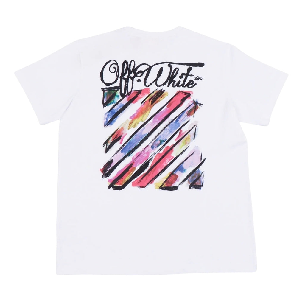 Off-White Kids Diag Watercolor Tee S/S