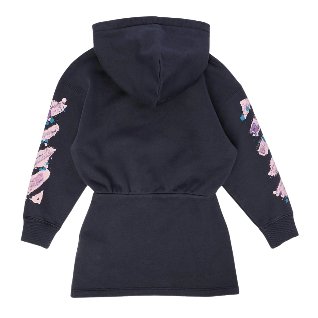 Off-White Kids Diag Splat Hoodie Dress