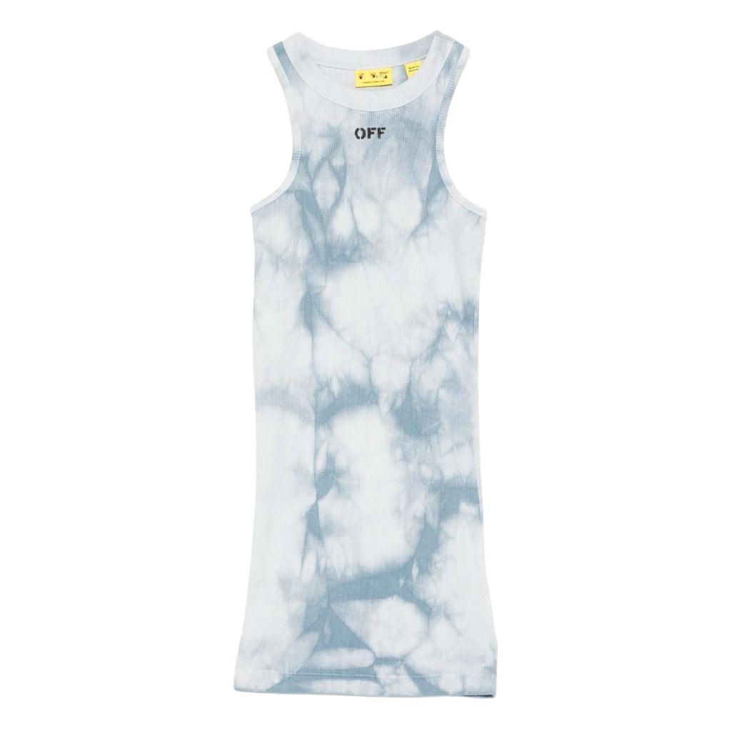 Off-White Kids Off Stamp Tie-Dye Rib Dress