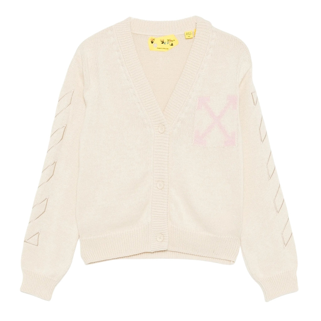 Off-White Kids Arrow Diag Knit Cardigan