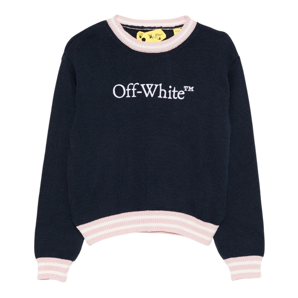 Off-White Kids Big Bookish Knit Crew