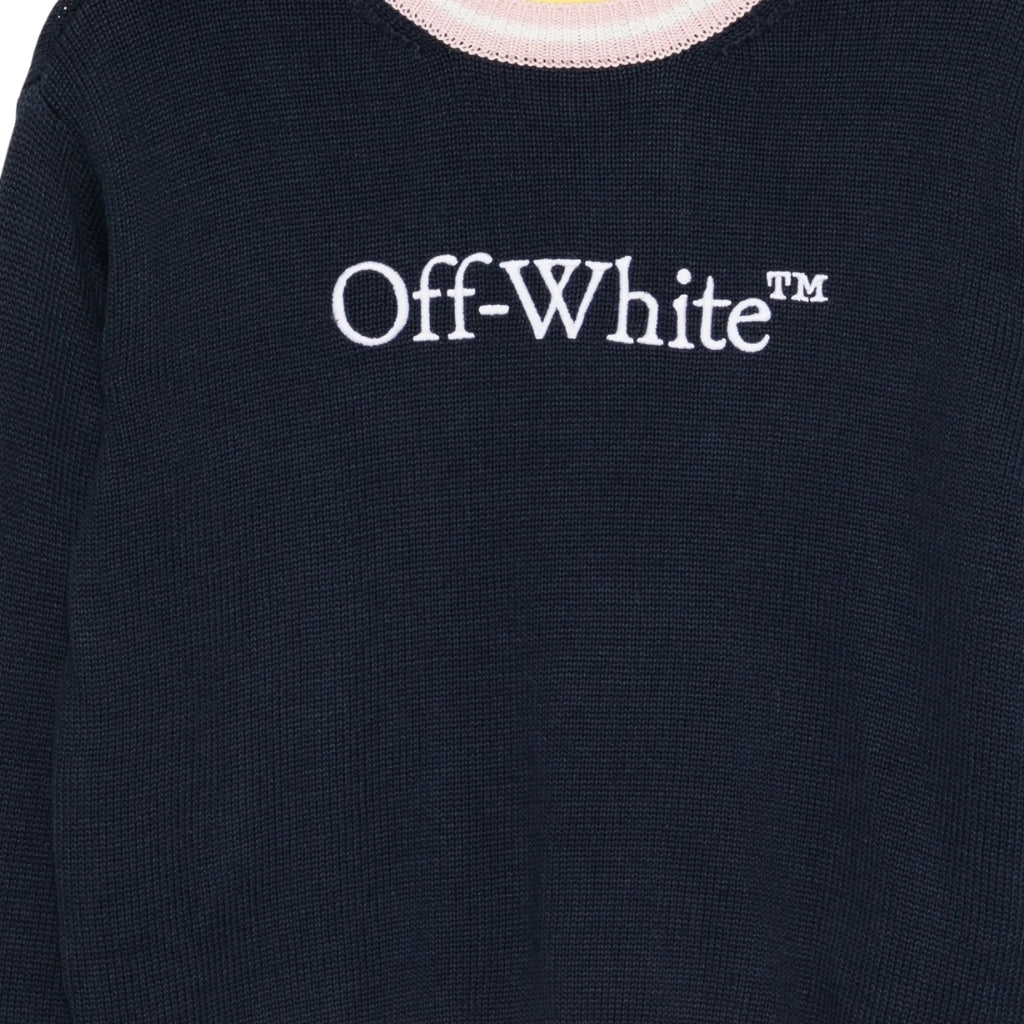 Off-White Kids Big Bookish Knit Crew