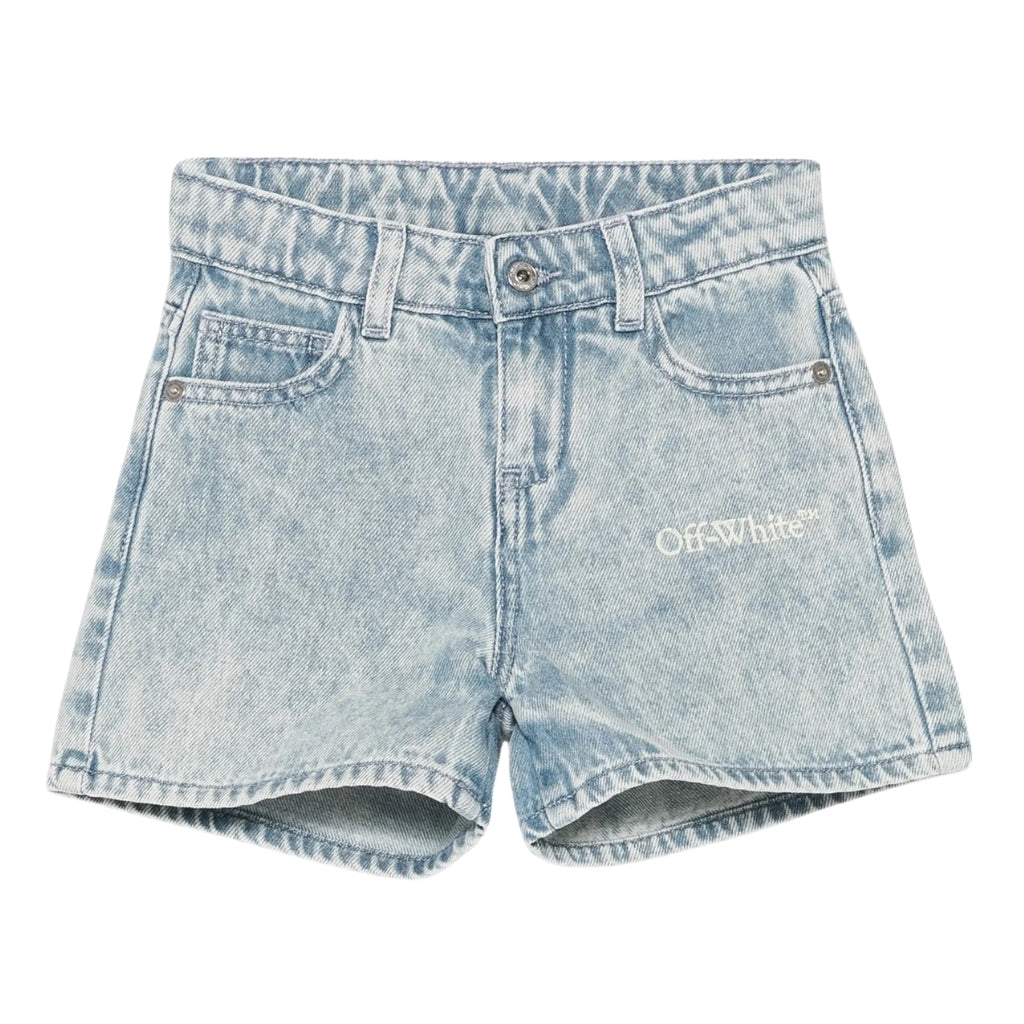 Off-White Kids Bookish Denim Shorts