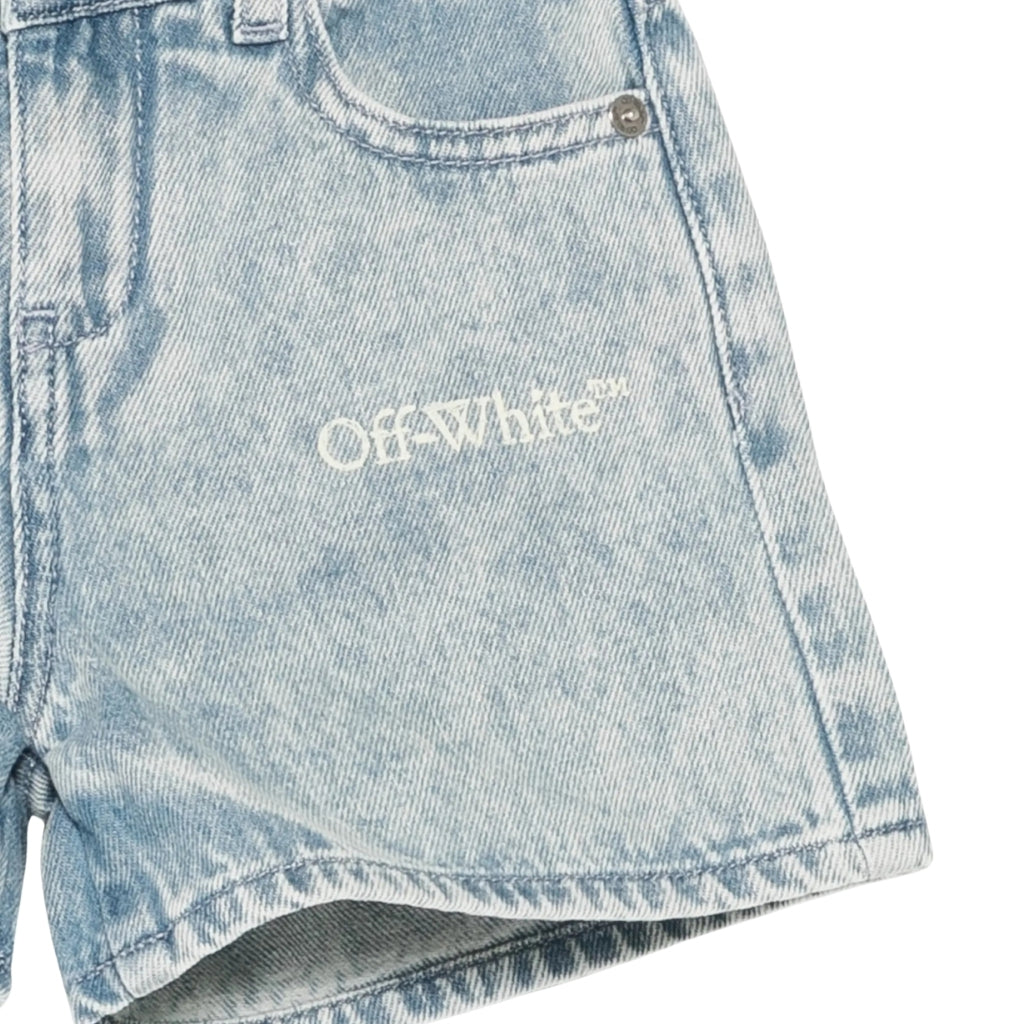 Off-White Kids Bookish Denim Shorts