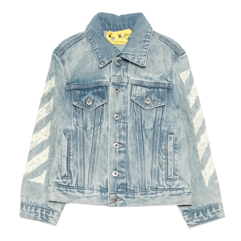 Off-White Kids Diag Sketch Denim Jacket