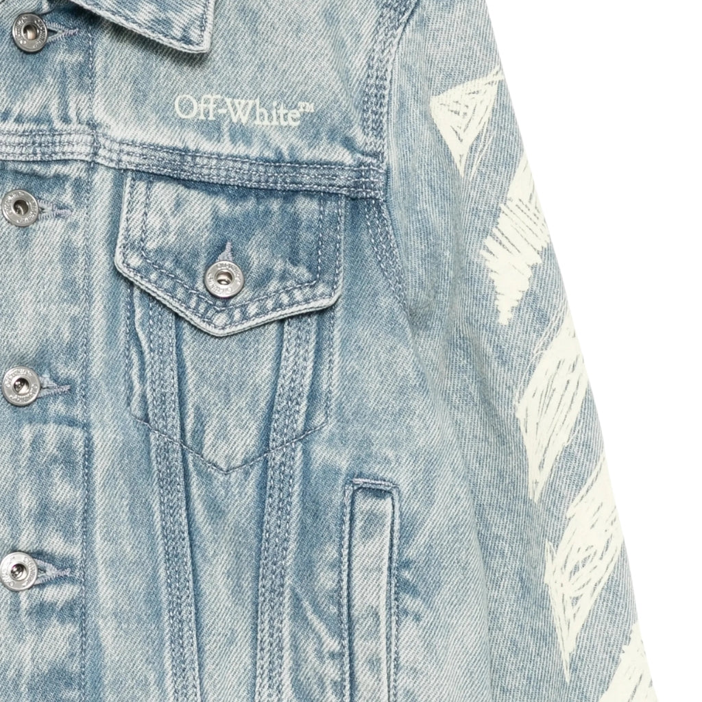 Off-White Kids Diag Sketch Denim Jacket