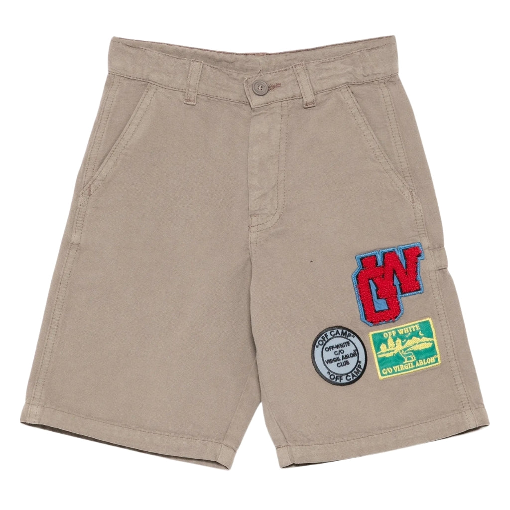 Off-White Kids OW Camping Patch Worker Shorts