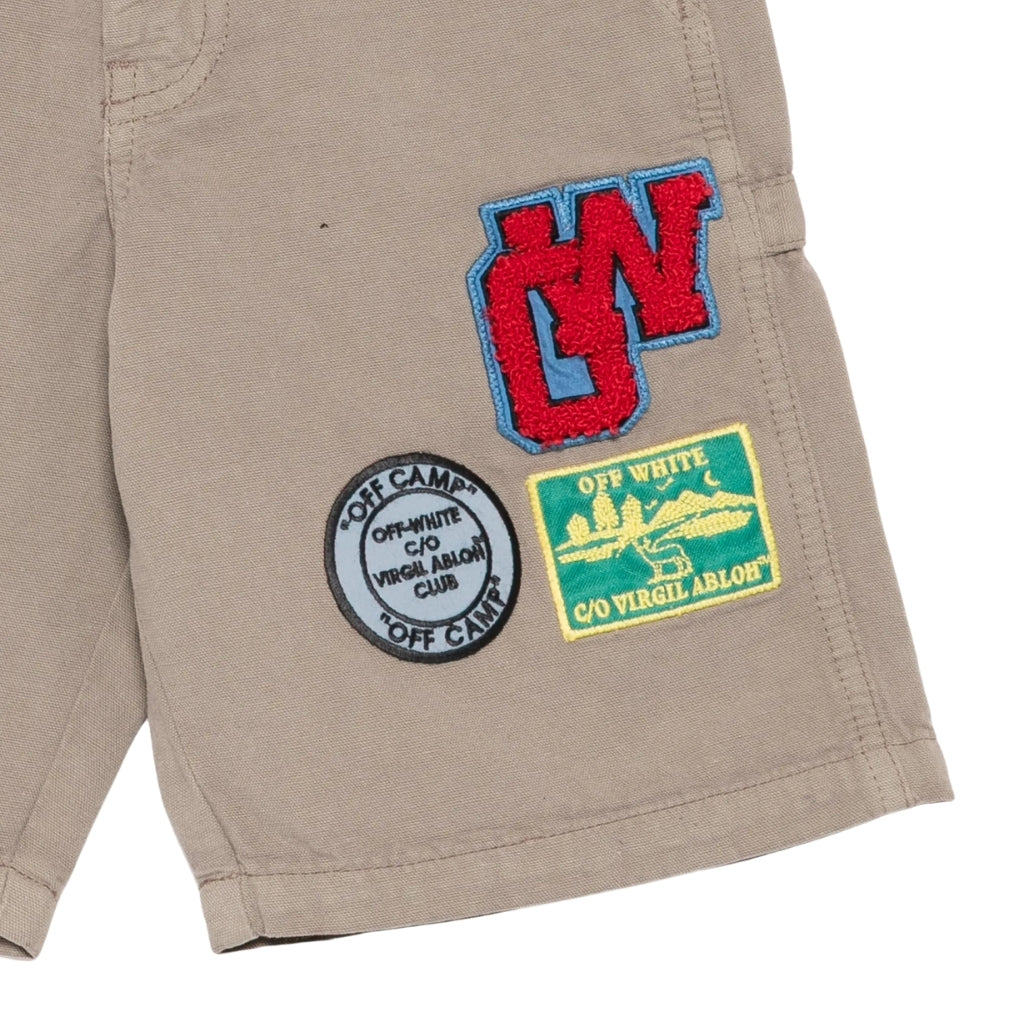 Off-White Kids OW Camping Patch Worker Shorts
