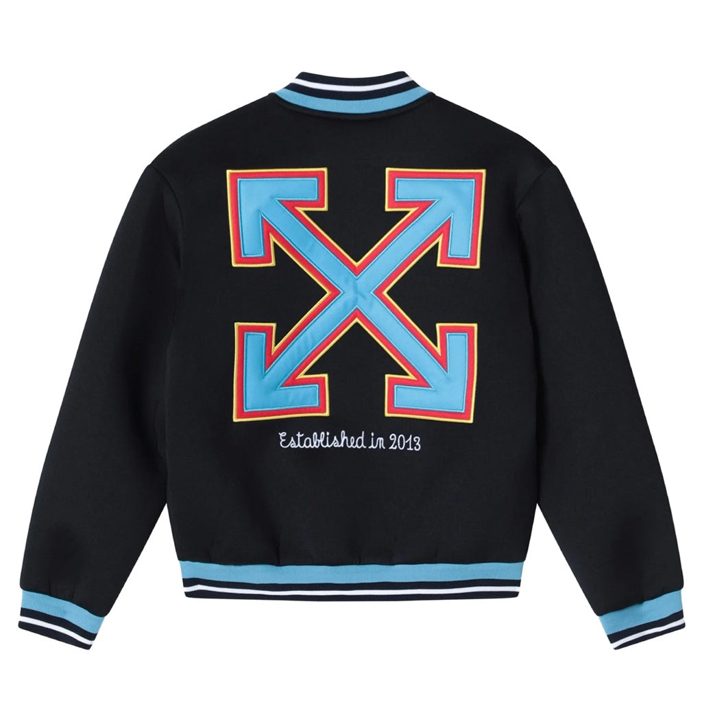 Off-White Kids OW Patch Varsity Jacket