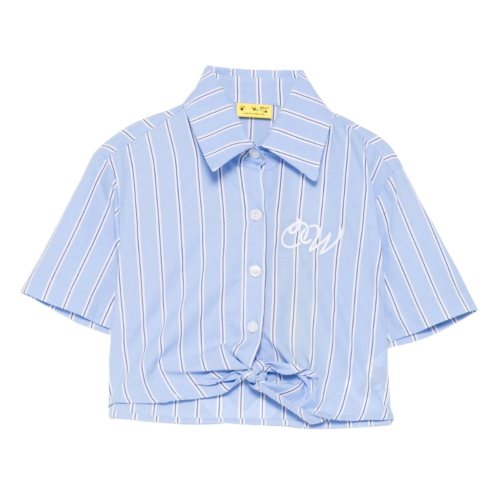 Off-White Kids OW Embroidered Bow Shirt