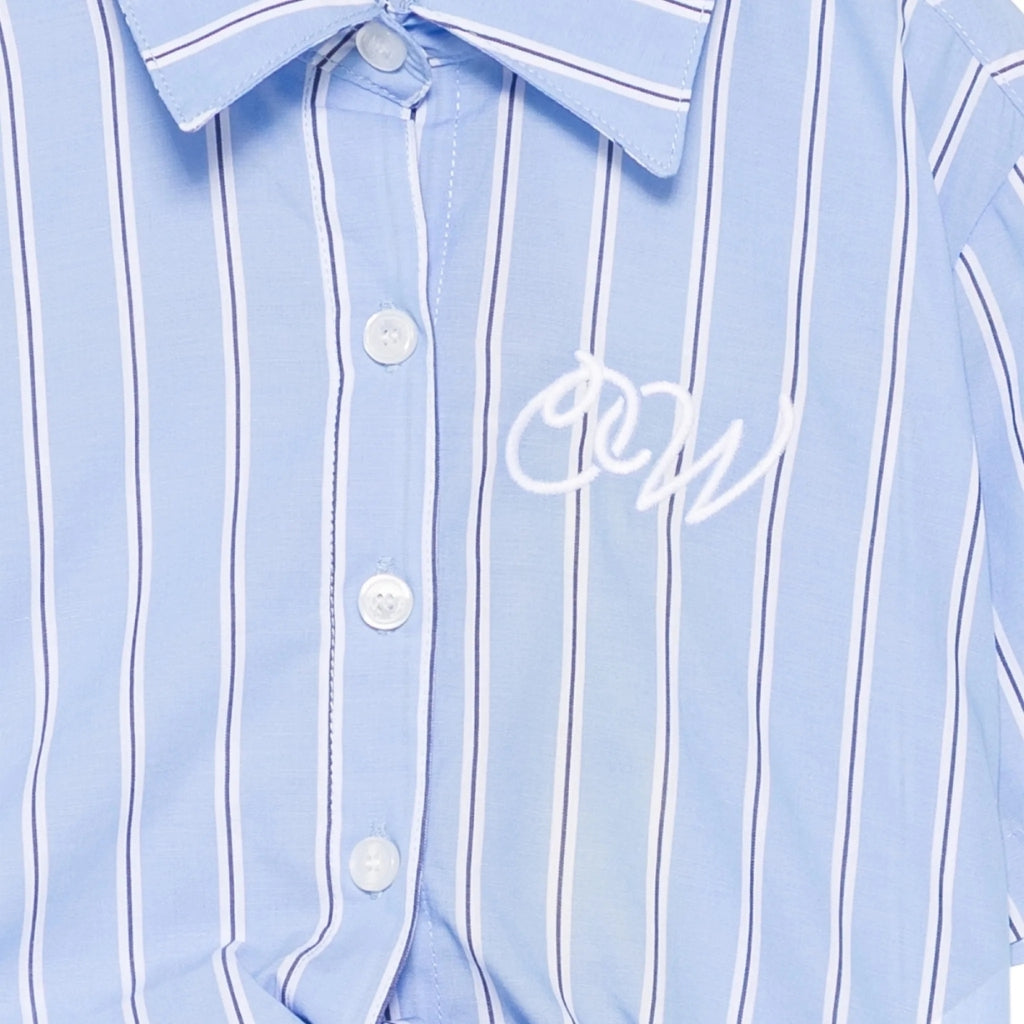 Off-White Kids OW Embroidered Bow Shirt