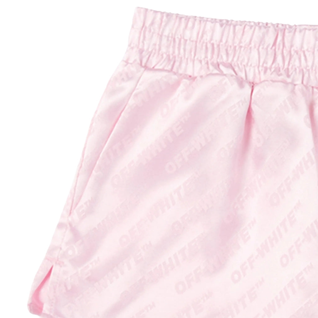 Off-White Kids Jacquard Off Satin Shorts