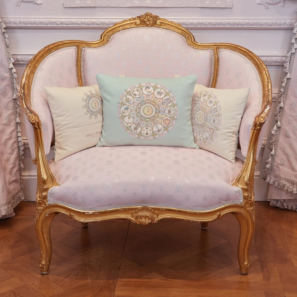 Atelier Choux Satin Cushion - Zodiac Blue
