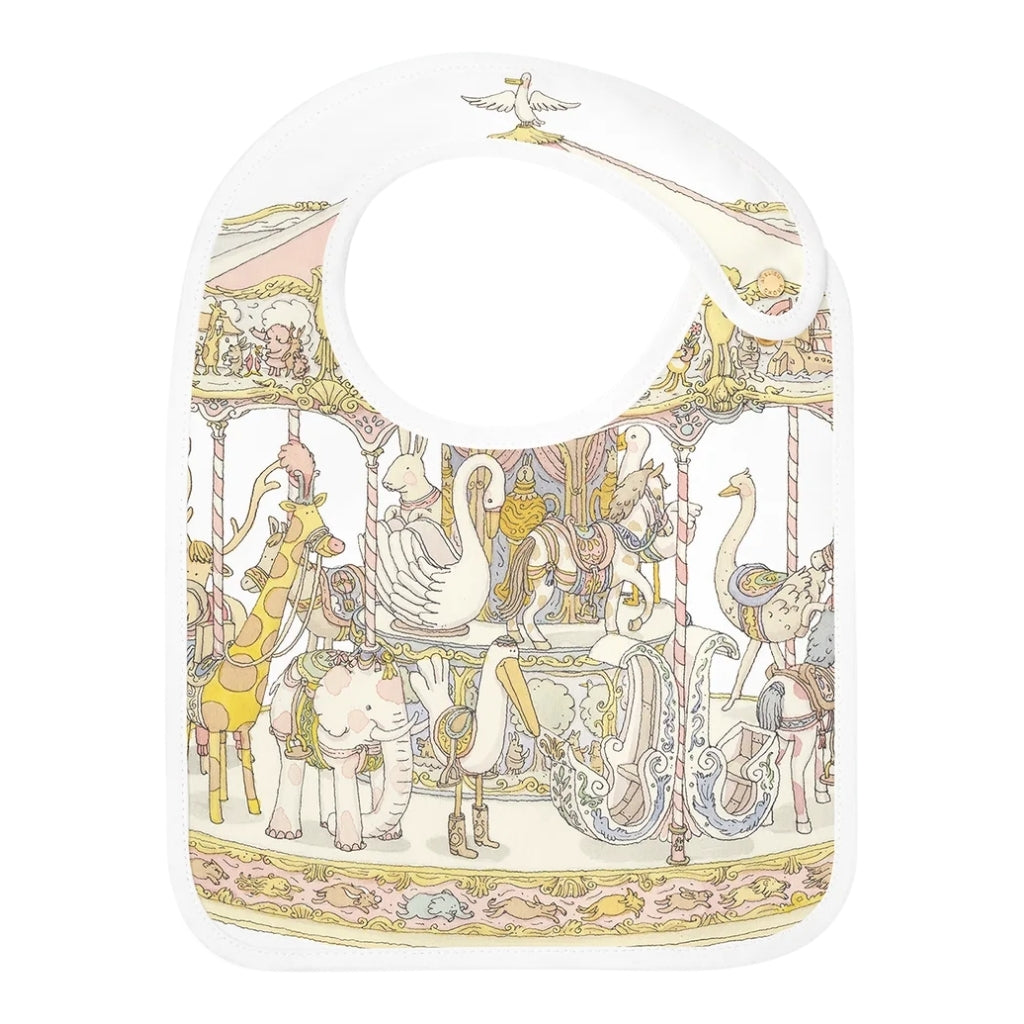 Atelier Choux Satin Bib - Carousel Pink