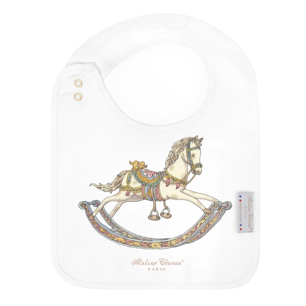 Atelier Choux Satin Bib - Rocking Horse