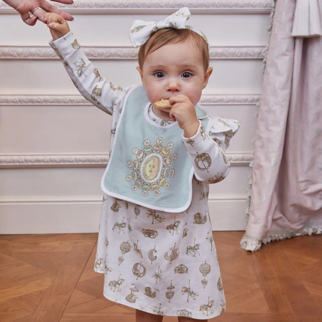 Atelier Choux Satin Bib - Zodiac Blue