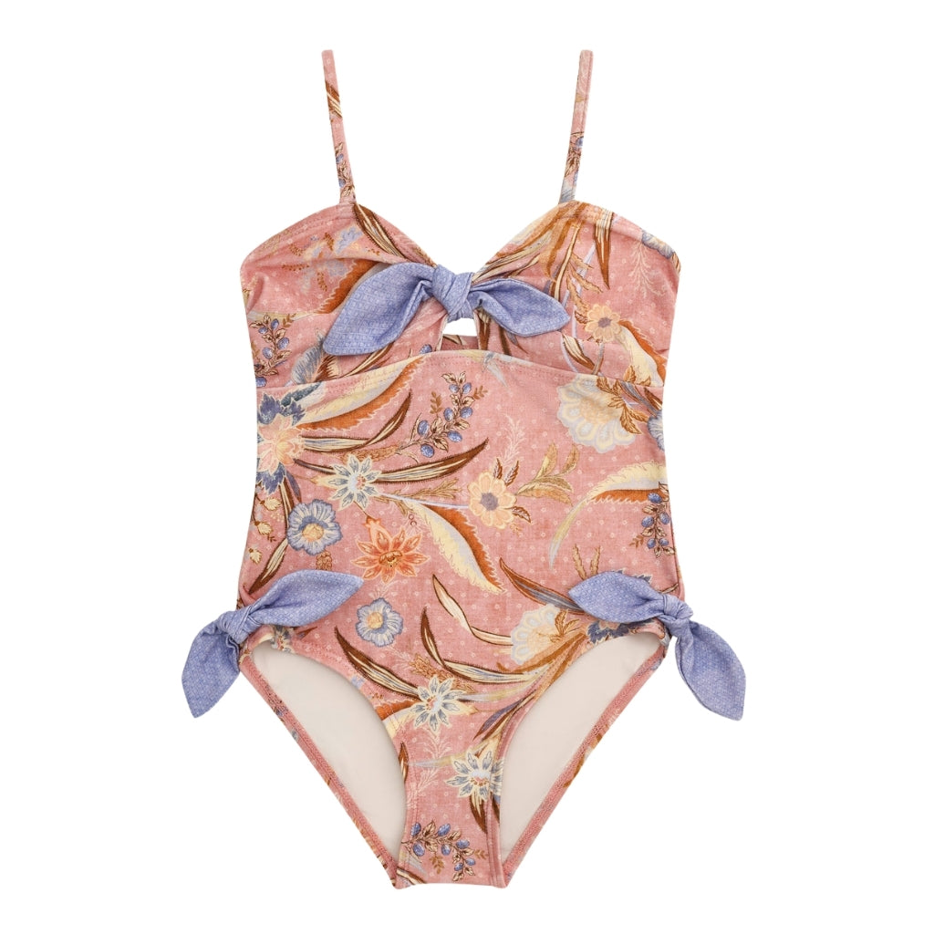 Zimmermann Kids Indra Kids Tie Front One-Piece Swimsuit
