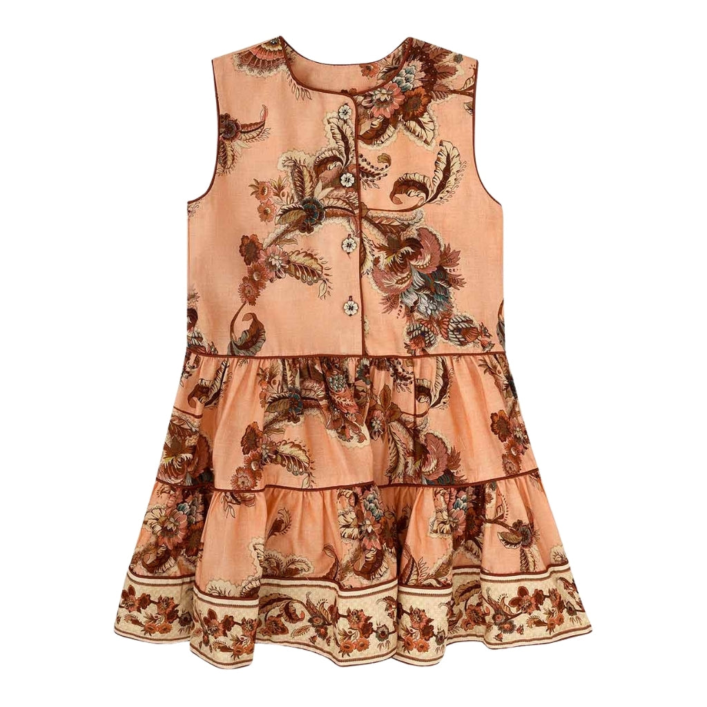 Zimmermann Kids Aster Kids Contrast Hem Dress