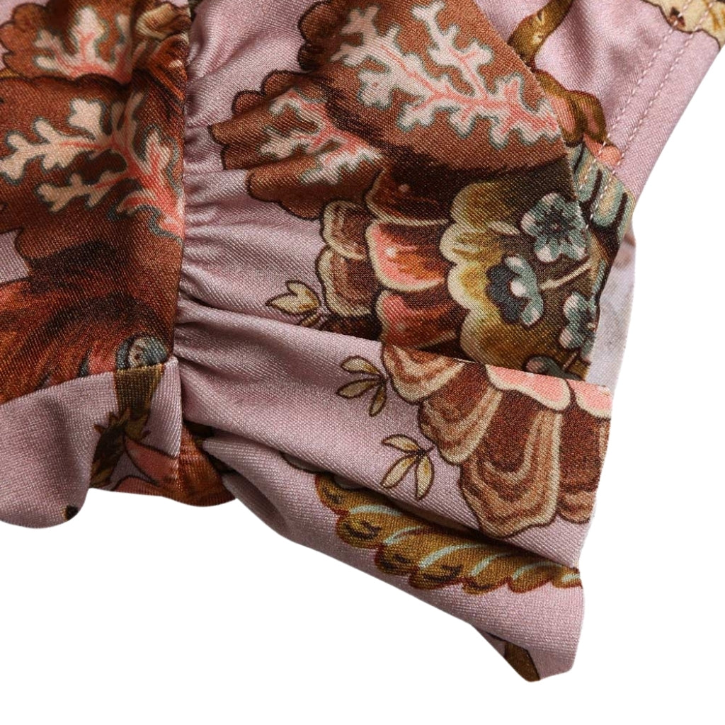 Zimmermann Kids Aster Kids Printed Frill One-Piece Swimwuit
