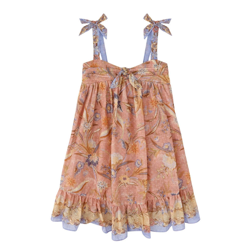 Zimmermann Kids Indra Kids Tie Front Dress