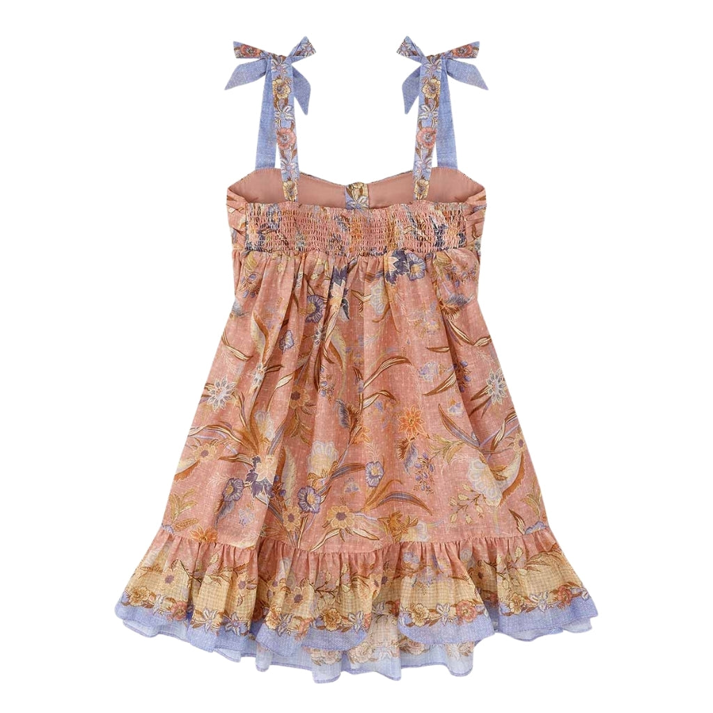 Zimmermann Kids Indra Kids Tie Front Dress