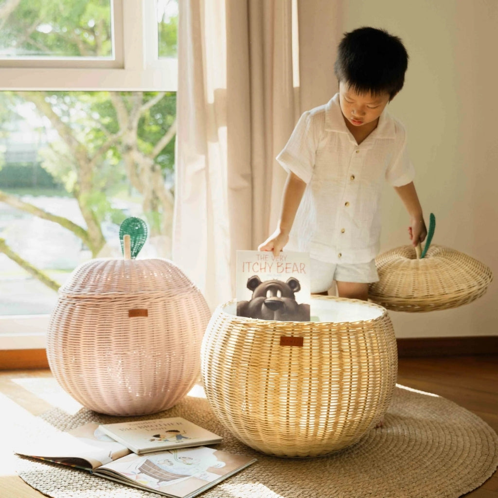 Momiji Apple Basket – Large Pink