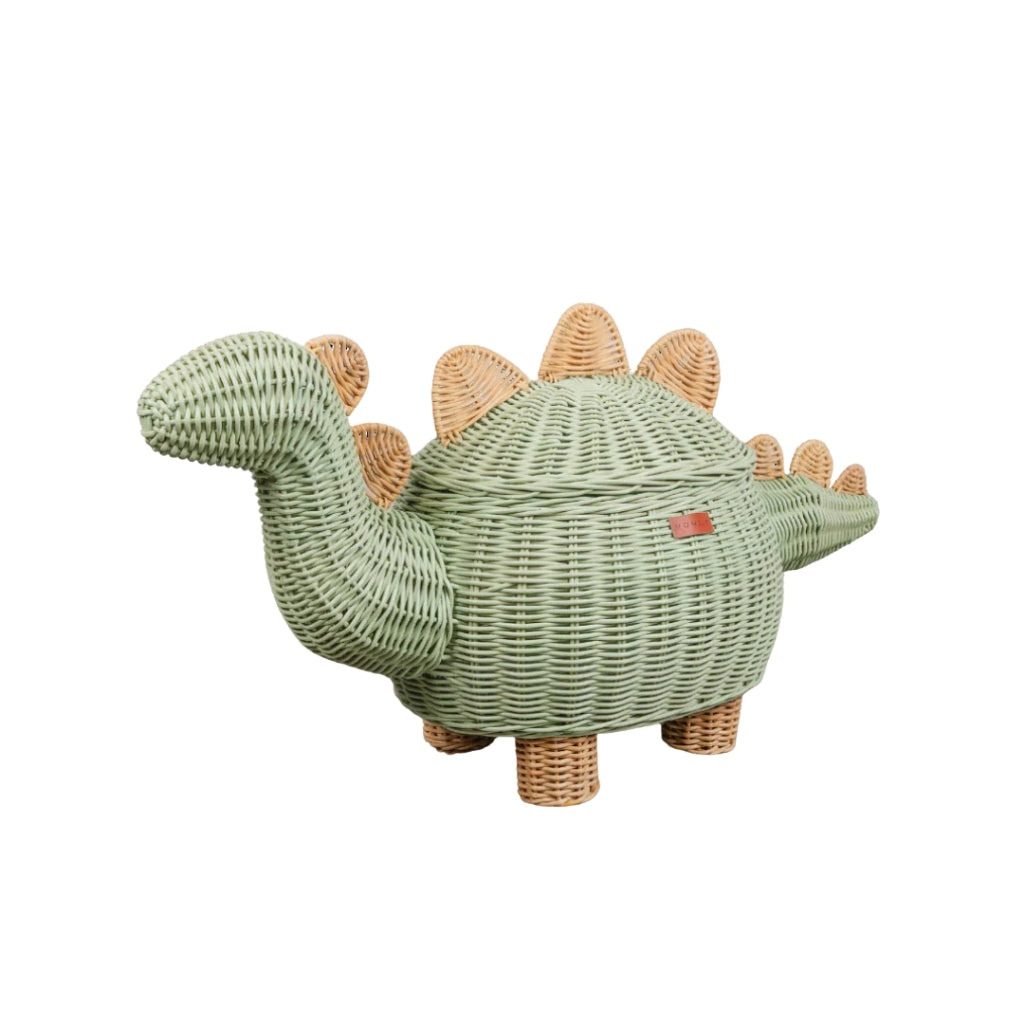 Momiji Dinosaur Basket Mint XL