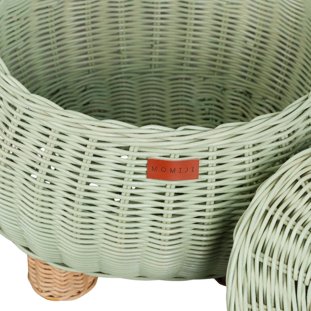 Momiji Dinosaur Basket Mint XL