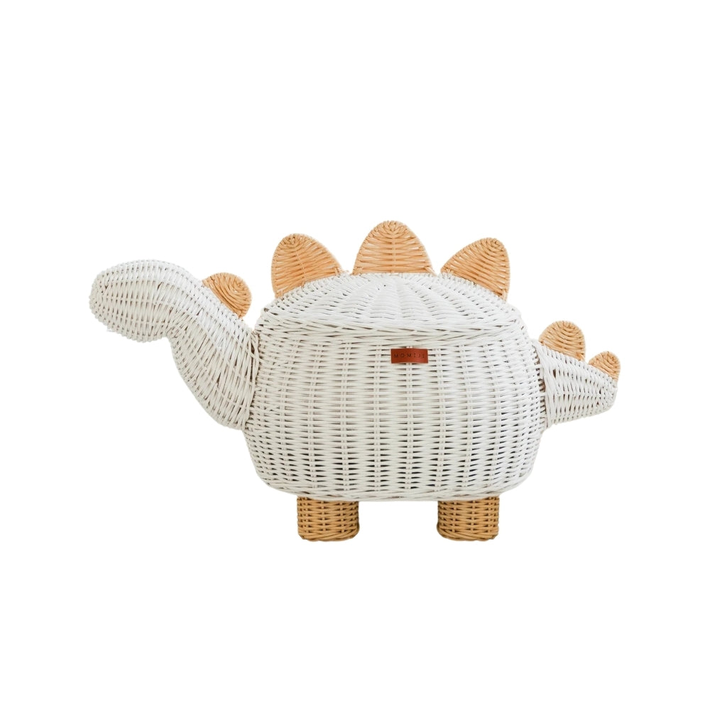 Momiji Dinosaur Basket White