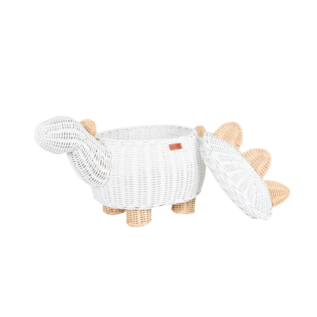 Momiji Dinosaur Basket White