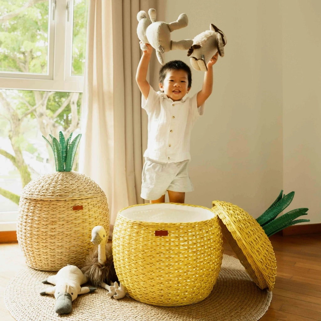 Momiji Pineapple Basket – Large Yellow