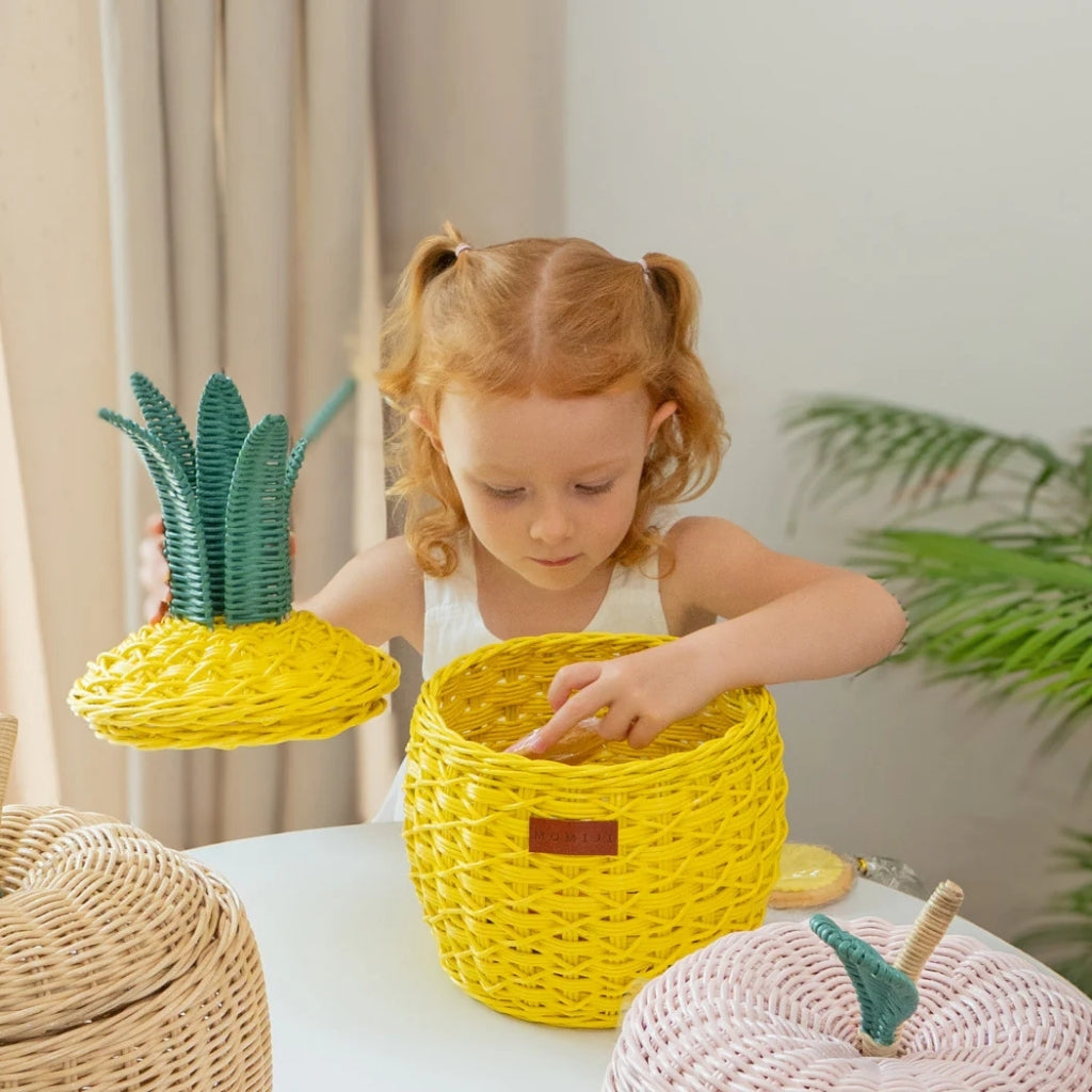 Momiji Pineapple Basket – Small Yellow