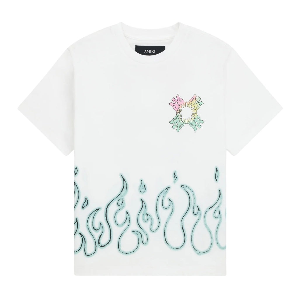 Amiri Kids MA Quad Flames Oversized Tee