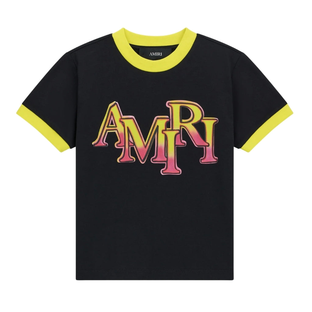 Amiri Kids Staggered Ringer Tee