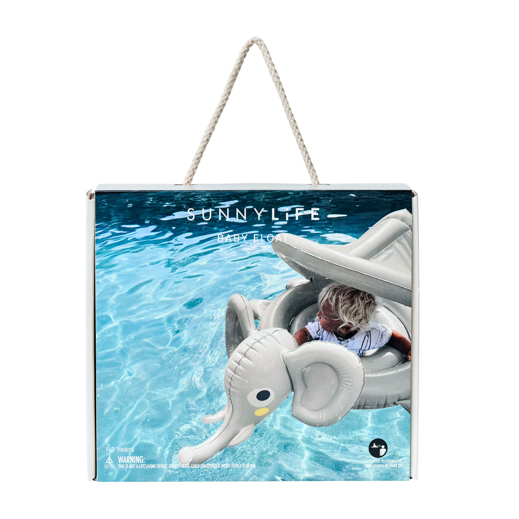 SUNNYLiFE Baby Float - Eli the Elephant Grey