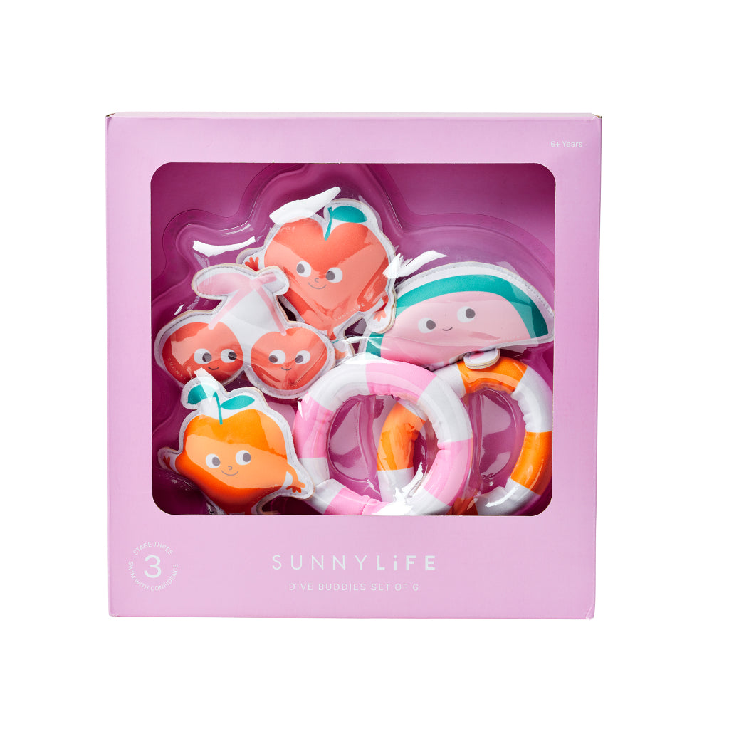 SUNNYLiFE Dive Buddies - Poppy the Peach Set of 6