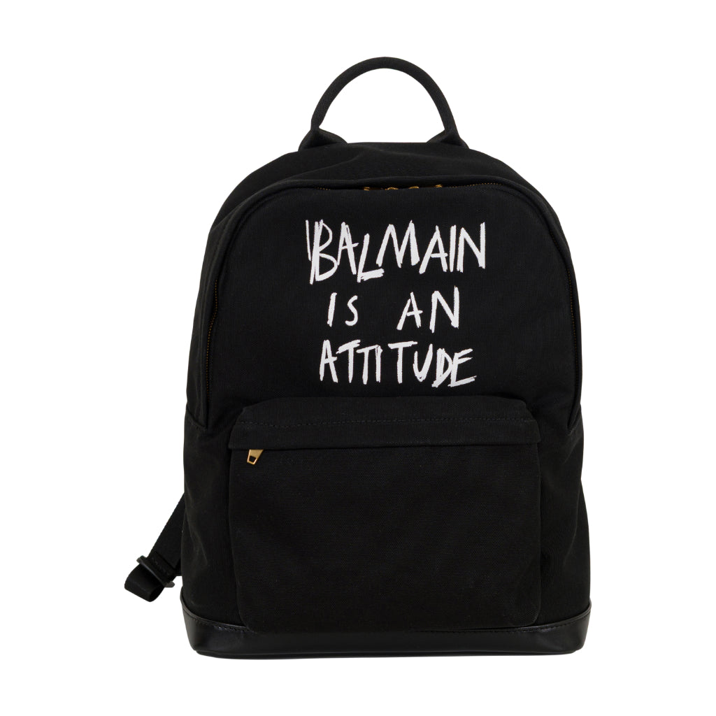 Balmain Kids Canvas Backpack