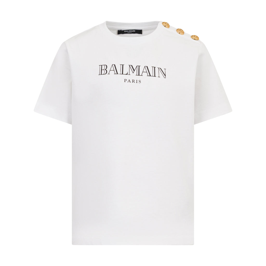 Balmain Kids Logo Top With Buttons