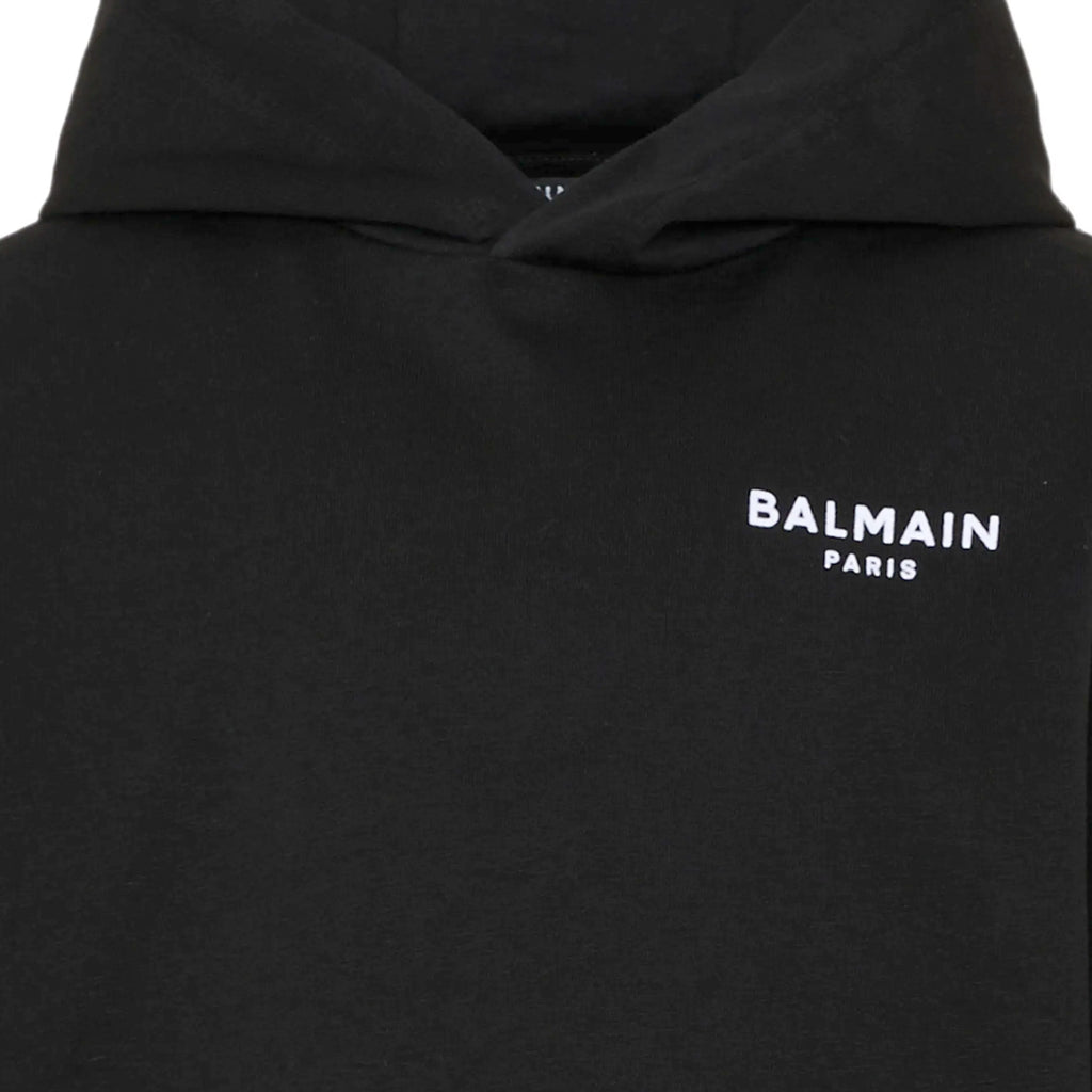 Balmain Kids Hooded Logo Top