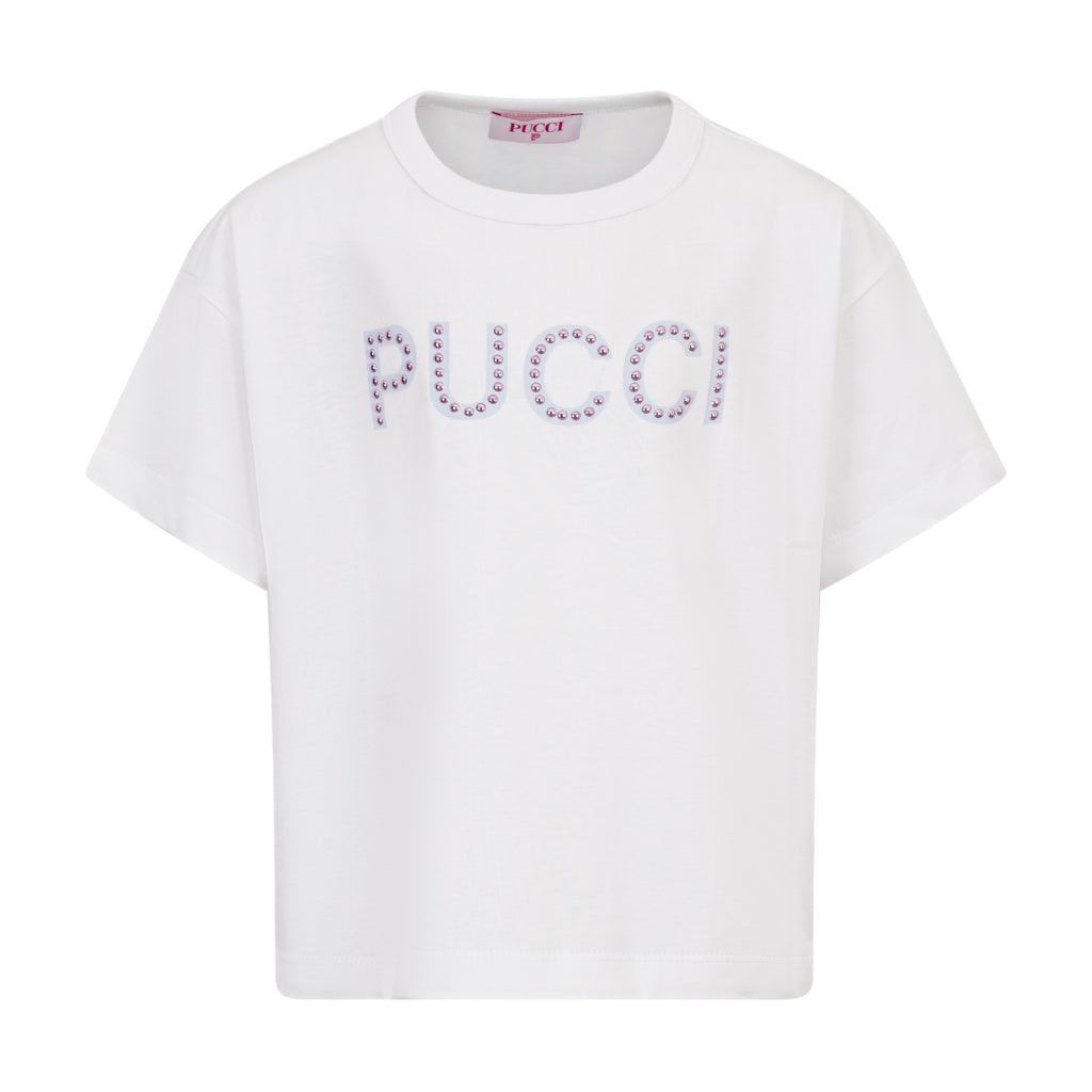 Pucci Junior Logo Print T-shirt