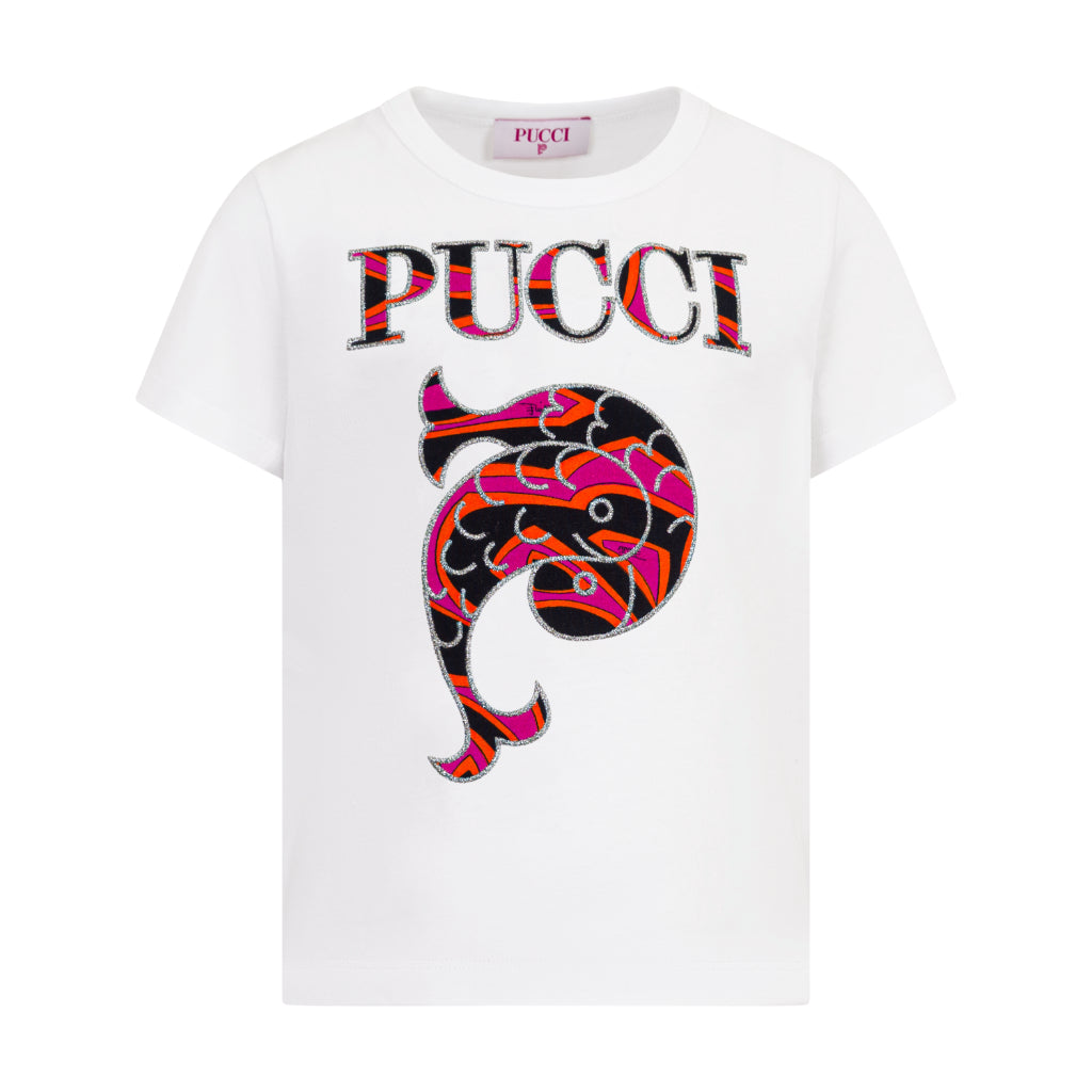 Pucci Junior Logo Print T-shirt
