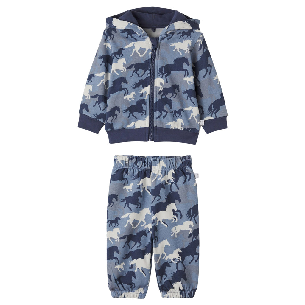 Stella McCartney Kids Horse Camo Print Fleece Tracksuit Set