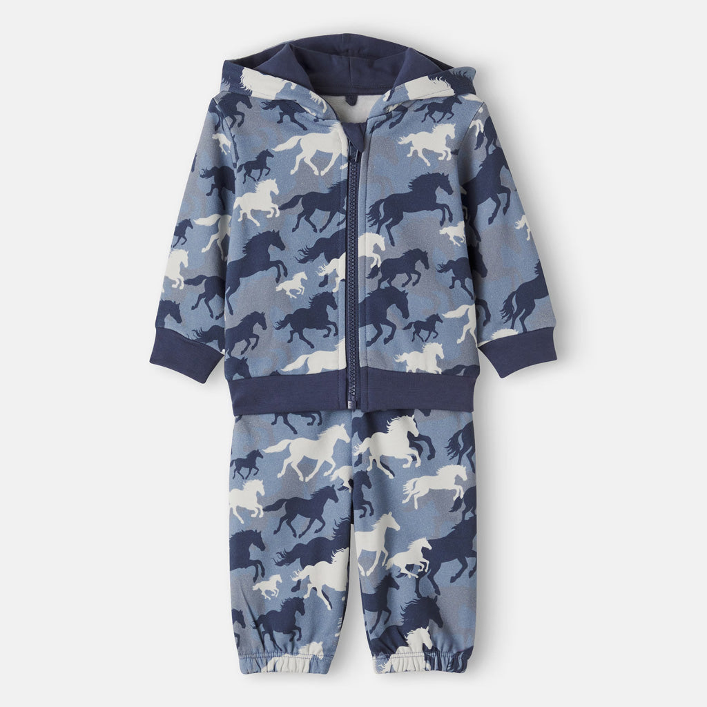 Stella McCartney Kids Horse Camo Print Fleece Tracksuit Set