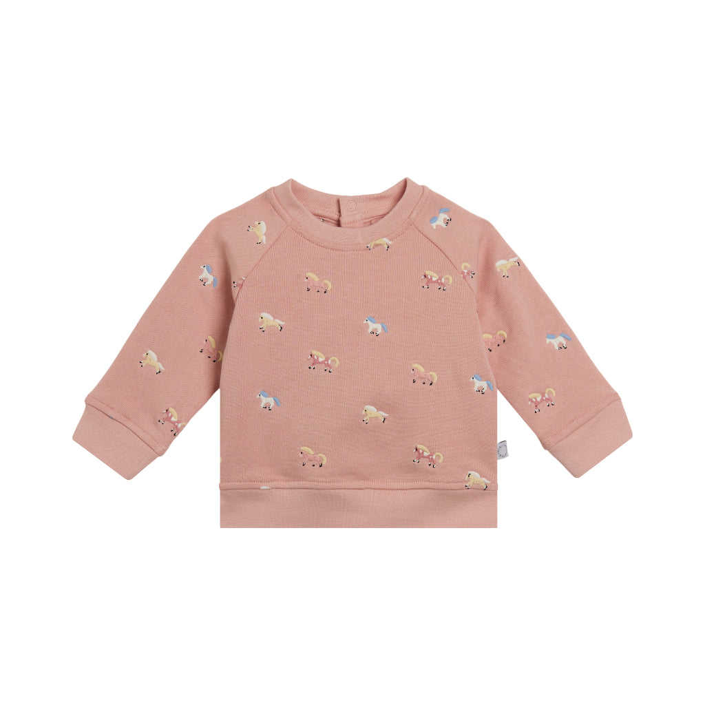 Stella McCartney Kids Small Horse Embroidered Fleece Sweatshirt