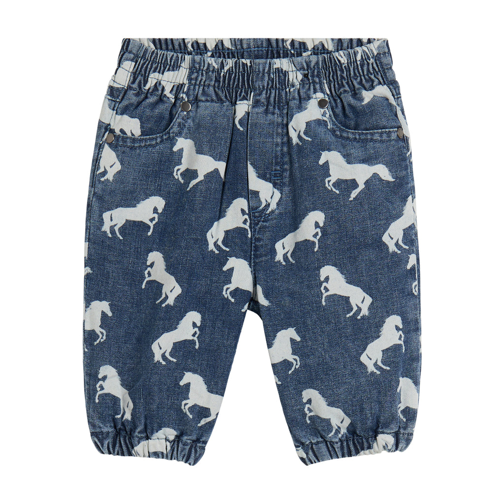 Stella McCartney Kids Horse Print Denim Trousers