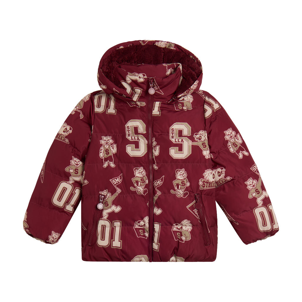 Stella McCartney Kids Collegiate Character Print Puffer Jacket