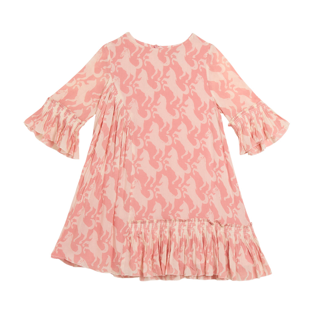 Stella McCartney Kids Horses Print Woven Dress
