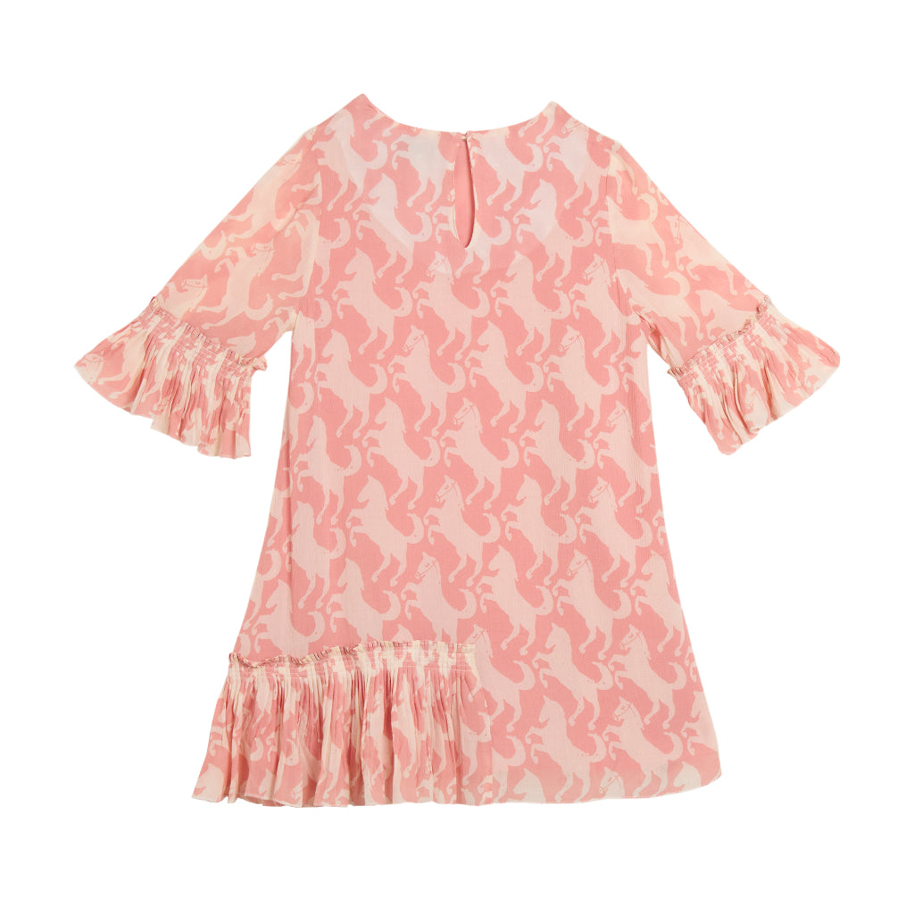Stella McCartney Kids Horses Print Woven Dress