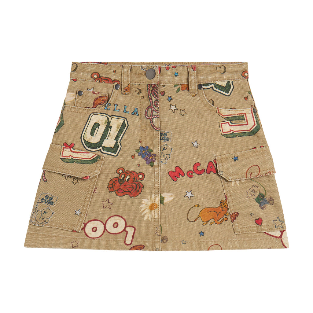 Stella McCartney Kids Collegiate Print Skirt