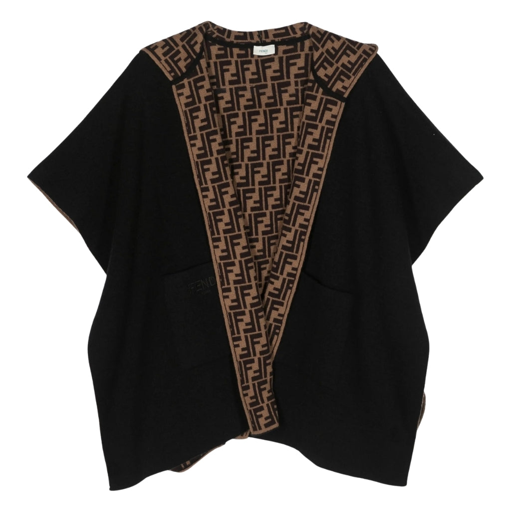 Fendi Kids FF Knit Poncho